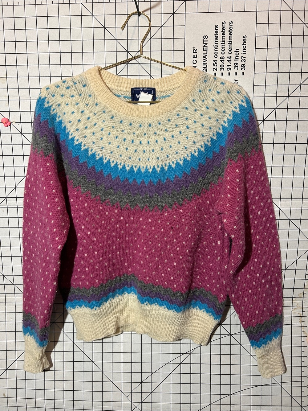 Woolrich Fair Isle Crewneck Sweater - Purple/Cream